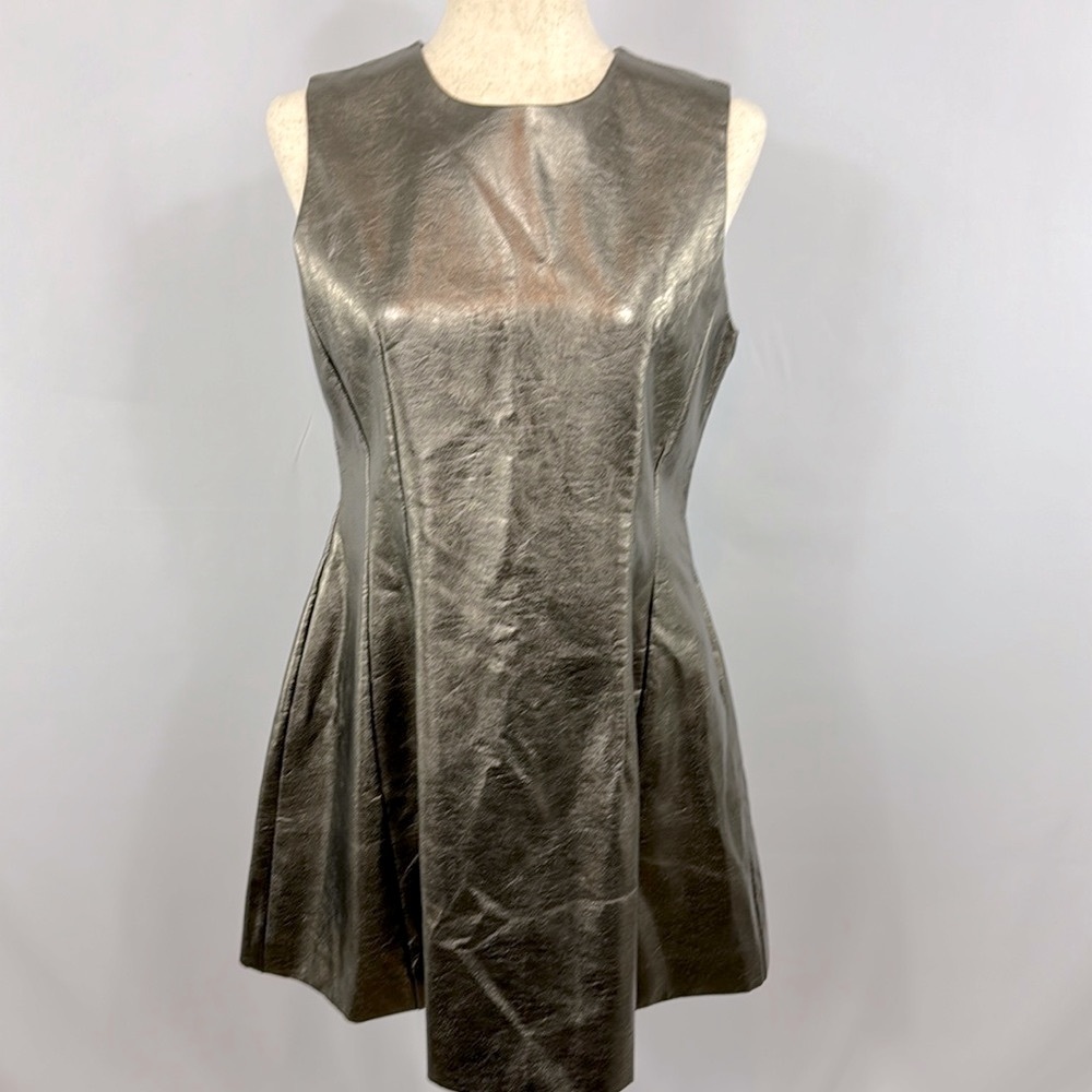glam Silver Metallic Dress, Size M